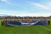 16 December 2018; Children from St Peter's Dunboyne on the pitch before the Seán Cox Fundraising match between Meath and Dublin at Páirc Tailteann in Navan, Co Meath. Photo by Piaras Ó Mídheach/Sportsfile