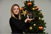20 December 2018; Siobhán Killeen of Clontarf is presented with The Croke Park Hotel and LGFA Player of the Month award for December at The Croke Park Hotel in Jones Road, Dublin. Siobhán starred for her club in the All-Ireland Intermediate Club Final on December 8, scoring a remarkable individual tally of 5-4 as Clontarf defeated Emmet Óg at Parnell Park. Photo by Matt Browne/Sportsfile