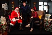 20 December 2018; In attendance, from left, Santa Claus of The North Pole, Brian Peters, Katie Taylor's manager, and Katie Taylor during a press conference at the County Club in Dunshaughlin, Co Meath. Photo by Sam Barnes/Sportsfile