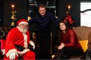 20 December 2018; In attendance, from left, Santa Claus of The North Pole, Brian Peters, Katie Taylor's manager, and Katie Taylor during a press conference at the County Club in Dunshaughlin, Co Meath. Photo by Sam Barnes/Sportsfile