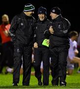 20 December 2018; Kildare head coach Alan Flynn, centre, with selectors Karl O'Dwyer, left, and Tom Cribbin after the Bord na Móna O'Byrne Cup Round 1 match between Offaly and Kildare at Faithful Fields in Kilcormac, Offaly. Photo by Piaras Ó Mídheach/Sportsfile