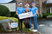 21 December 2018; Claire Shiels, Corporate Fundraiser with Lauralynn Ireland's Children's Hospice, with, from left, Tipperary hurler Patrick Maher, Dublin footballers Con O'Callaghan and Brian Howard in attendance at the LauraLynn Charitable Donation at the LauraLynn Children's Hospice in Dublin. Photo by Matt Browne/Sportsfile