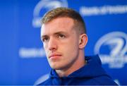 21 December 2018; Dan Leavy during a Leinster Rugby Press Conference at the RDS Arena in Dublin. Photo by Piaras Ó Mídheach/Sportsfile