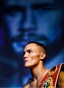 21 December 2018; Josh Warrington is interviewed for BT Sport following the weigh in ahead of his IBF World Featherweight title bout against Carl Frampton at Manchester Central in Manchester, England. Photo by David Fitzgerald/Sportsfile