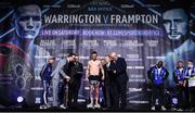 21 December 2018; Carl Frampton weighs in ahead of his IBF World Featherweight title bout against Josh Warrington at Manchester Central in Manchester, England. Photo by David Fitzgerald/Sportsfile