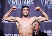 21 December 2018 Mark Heffron weighs in ahead of his vacant British Middleweight title bout against Liam Williams at Manchester Central in Manchester, England. Photo by David Fitzgerald/Sportsfile