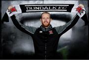 21 December 2018; Aaron McCarey poses for a portrait at Oriel Park in Dundalk after signing for Dundalk FC. Photo by Ramsey Cardy/Sportsfile