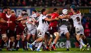 21 December 2018; Players from both teams tussle during the Guinness PRO14 Round 11 match between Ulster and Munster at the Kingspan Stadium in Belfast. Photo by Ramsey Cardy/Sportsfile