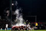 21 December 2018; A general view of a scrum during the Guinness PRO14 Round 11 match between Ulster and Munster at the Kingspan Stadium in Belfast. Photo by Ramsey Cardy/Sportsfile