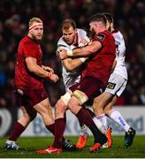 21 December 2018; Will Addison of Ulster is tackled by Darren O’Shea of Munster during the Guinness PRO14 Round 11 match between Ulster and Munster at the Kingspan Stadium in Belfast. Photo by Ramsey Cardy/Sportsfile