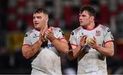 21 December 2018; Eric O’Sullivan, left, and Jordi Murphy of Ulster following their victory in the Guinness PRO14 Round 11 match between Ulster and Munster at the Kingspan Stadium in Belfast. Photo by Ramsey Cardy/Sportsfile