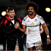 21 December 2018; Louis Ludik, left, and Henry Speight of Ulster following their victory in the Guinness PRO14 Round 11 match between Ulster and Munster at the Kingspan Stadium in Belfast. Photo by Ramsey Cardy/Sportsfile