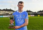 22 December 2018; Dublin captain Caolan Conway with the cup after the Annual Dubs Stars Hurling Challenge match between Dublin and Dubs Stars at Naomh Barróg in Dublin. Photo by Piaras Ó Mídheach/Sportsfile