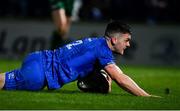 22 December 2018; Conor O'Brien of Leinster scores his side's first try during the Guinness PRO14 Round 11 match between Leinster and Connacht at the RDS Arena in Dublin. Photo by Ramsey Cardy/Sportsfile