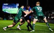 22 December 2018; Bryan Byrne of Leinster is tackled by Cian Kelleher, left, and Darragh Leader of Connacht during the Guinness PRO14 Round 11 match between Leinster and Connacht at the RDS Arena in Dublin. Photo by Sam Barnes/Sportsfile
