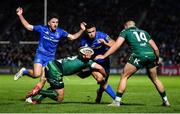 22 December 2018; Adam Byrne of Leinster in action against Tom Farrell, left, and Cian Kelleher of Connacht  during the Guinness PRO14 Round 11 match between Leinster and Connacht at the RDS Arena in Dublin. Photo by Sam Barnes/Sportsfile