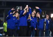 22 December 2018; Aoife McDermott of Leinster takes a selfie with her teammates as they parade the Interprovincial Championship Cup at halftime during the Guinness PRO14 Round 11 match between Leinster and Connacht at the RDS Arena in Dublin. Photo by Matt Browne/Sportsfile