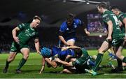 22 December 2018; Mick Kearney of Leinster dives over to score his side's second try during the Guinness PRO14 Round 11 match between Leinster and Connacht at the RDS Arena in Dublin. Photo by Ramsey Cardy/Sportsfile