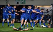 22 December 2018; Leinster players celebrate the try of Andrew Porter during the Guinness PRO14 Round 11 match between Leinster and Connacht at the RDS Arena in Dublin. Photo by Matt Browne/Sportsfile