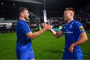 22 December 2018; Ross Molony, left, and Ciarán Frawley of Leinster following the Guinness PRO14 Round 11 match between Leinster and Connacht at the RDS Arena in Dublin. Photo by Ramsey Cardy/Sportsfile