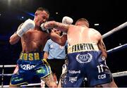 22 December 2018; Josh Warrington, left, in action against Carl Frampton during their IBF World Featherweight title bout at the Manchester Arena in Manchester, England. Photo by David Fitzgerald/Sportsfile