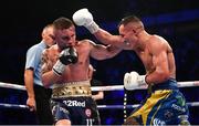 22 December 2018; Josh Warrington, right, in action against Carl Frampton during their IBF World Featherweight title bout at the Manchester Arena in Manchester, England. Photo by David Fitzgerald/Sportsfile