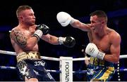 22 December 2018; Josh Warrington, right, in action against Carl Frampton during their IBF World Featherweight title bout at the Manchester Arena in Manchester, England. Photo by David Fitzgerald/Sportsfile