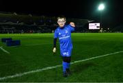 22 December 2018; Matchday mascot 8 year old James Walsh, from Leopardstown, Dublin, ahead of the Guinness PRO14 Round 11 match between Leinster and Connacht at the RDS Arena in Dublin. Photo by Ramsey Cardy/Sportsfile
