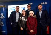 22 December 2018; Leinster players, from left, Sean O'Brien, Josh Murphy and Robbie Henshaw with supporters in the Blue Room ahead of the Guinness PRO14 Round 11 match between Leinster and Connacht at the RDS Arena in Dublin. Photo by Sam Barnes/Sportsfile