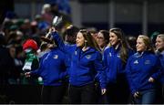 22 December 2018; The Leinster Women's team as they parade the Interprovincial Championship Cup at halftime of the Guinness PRO14 Round 11 match between Leinster and Connacht at the RDS Arena in Dublin Photo by Sam Barnes/Sportsfile
