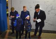 22 December 2018; Leinster players Fergus McFadden, James Tracy and Joe Tomane signing autographs in autograph alley ahead of the Guinness PRO14 Round 11 match between Leinster and Connacht at the RDS Arena in Dublin. Photo by Eóin Noonan/Sportsfile