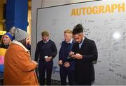 22 December 2018; Leinster players Fergus McFadden, James Tracy and Joe Tomane signing autographs in autograph alley ahead of the Guinness PRO14 Round 11 match between Leinster and Connacht at the RDS Arena in Dublin. Photo by Eóin Noonan/Sportsfile