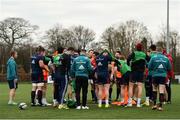 27 December 2018; Head coach Johann van Graan speaks to his players during Munster Rugby squad training at the University of Limerick in Limerick. Photo by Diarmuid Greene/Sportsfile