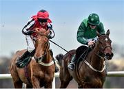 27 December 2018; Simply Ned, left, with Mark Walsh up, on their way to winning the Paddy`s Rewards Club `Sugar Paddy` Steeplechase ahead of eventual second place finisher Footpad, with Ruby Walsh up, during Day 2 of the Leopardstown Festival at Leopardstown racecourse in Dublin. Photo by Matt Browne/Sportsfile