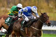 27 December 2018; Aramon, right, with Ruby Walsh up, on their way to winning the Paddy Power Future Champions Novice Hurdle ahead of second place finisher Sancta Simona, with Barry Geraghty, during Day 2 of the Leopardstown Festival at Leopardstown racecourse in Dublin. Photo by Matt Browne/Sportsfile