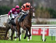 27 December 2018; Jetez, with Sean O'Keeffe up, on their way to winning the Paddy Power `Enough of your Nonsense` Handicap Hurdle after jumping the last during Day 2 of the Leopardstown Festival at Leopardstown racecourse in Dublin. Photo by Matt Browne/Sportsfile