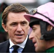 28 December 2018; Former jockey AP McCoy, left, speaks with Davy Russell during day three of the Leopardstown Festival at Leopardstown Racecourse in Dublin. Photo by David Fitzgerald/Sportsfile