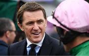 28 December 2018; Former jockey AP McCoy, left, speaks with Davy Russell during day three of the Leopardstown Festival at Leopardstown Racecourse in Dublin. Photo by David Fitzgerald/Sportsfile