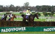 29 December 2018; Speaker Connolly, with Liam Gilligan up, jumps the last on their way to winning the Adare Manor Opportunity Handicap Steeplechase during day four of the Leopardstown Festival at Leopardstown Racecourse in Dublin. Photo by David Fitzgerald/Sportsfile