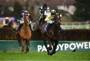 29 December 2018; Speaker Connolly, with Liam Gilligan up, races clear from Poker Party, with Dylan Robinson up, on their way to winning the Adare Manor Opportunity Handicap Steeplechase during day four of the Leopardstown Festival at Leopardstown Racecourse in Dublin. Photo by Barry Cregg/Sportsfile