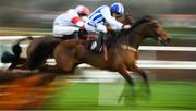 29 December 2018; Castlebawn West, with Ruby Walsh up, right, jump the last ahead of The Big Dog, with David Mullins up, on their way to winning the Pigsback.com Maiden Hurdle during day four of the Leopardstown Festival at Leopardstown Racecourse in Dublin. Photo by David Fitzgerald/Sportsfile