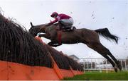 29 December 2018; Acronym, with Jack Kennedy up, jump the last on the first time round during the Pigsback.com Maiden Hurdle during day four of the Leopardstown Festival at Leopardstown Racecourse in Dublin. Photo by David Fitzgerald/Sportsfile