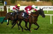 29 December 2018; Delta Work, with Davy Russell up, right, race ahead of Mortal, with Mark Walsh up, on their way to winning the Neville Hotels Novice Steeplechase during day four of the Leopardstown Festival at Leopardstown Racecourse in Dublin. Photo by David Fitzgerald/Sportsfile