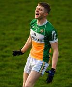 29 December 2018; David Dempsey of Offaly reacts after conceding a free during the Bord na Móna O'Byrne Cup Round 2 match between Westmeath and Offaly at Lakepoint Park, St Loman's GAA Club in Mullingar, Westmeath. Photo by Piaras Ó Mídheach/Sportsfile