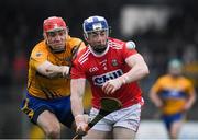 29 December 2018; Seán O'Donoghue of Cork in action against Niall Deasy of Clare during the Co-Op Superstores Munster Hurling League 2019 match between Clare and Cork at Cusack Park in Clare. Photo by Harry Murphy/Sportsfile