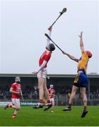 29 December 2018; Robert Downey of Cork in action against Niall Deasy of Clare during the Co-Op Superstores Munster Hurling League 2019 match between Clare and Cork at Cusack Park in Clare. Photo by Harry Murphy/Sportsfile