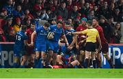 29 December 2018; Jonathan Sexton of Leinster stands over Joey Carbery of Munster during the Guinness PRO14 Round 12 match between Munster and Leinster at Thomond Park in Limerick. Photo by Diarmuid Greene/Sportsfile