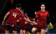 29 December 2018; Conor Murray of Munster congratulates Joey Carbery, right, after kicking a conversion during the Guinness PRO14 Round 12 match between Munster and Leinster at Thomond Park in Limerick. Photo by Ramsey Cardy/Sportsfile