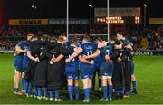 29 December 2018; The Leinster team huddle following the Guinness PRO14 Round 12 match between Munster and Leinster at Thomond Park in Limerick. Photo by Ramsey Cardy/Sportsfile