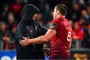 29 December 2018; James Lowe of Leinster and CJ Stander of Munster following the Guinness PRO14 Round 12 match between Munster and Leinster at Thomond Park in Limerick. Photo by Ramsey Cardy/Sportsfile